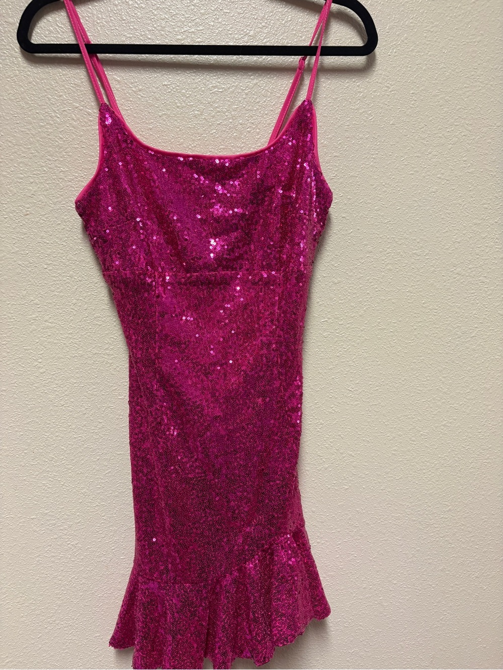 Lulu's Hot Pink Sequin Party Dress - Picture 2 of 8